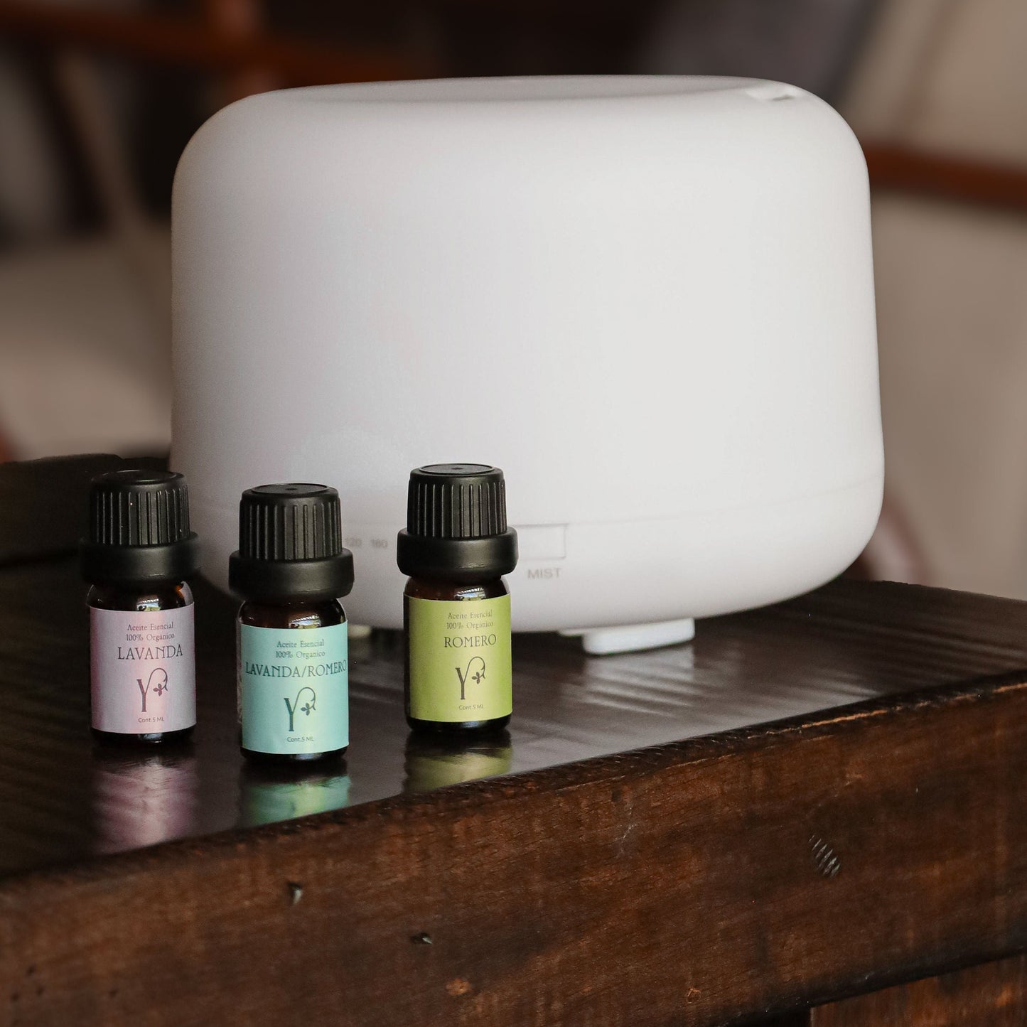 Difusor de Aceites Esenciales Aromaterapia - Ultrasónico Silencioso