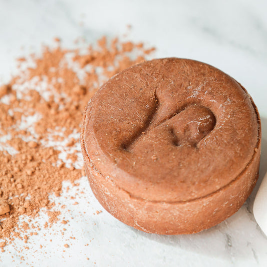 Shampoo Sólido Lavanda & Cacao Orgánico 80g - Brillo Natural Cabello Seco