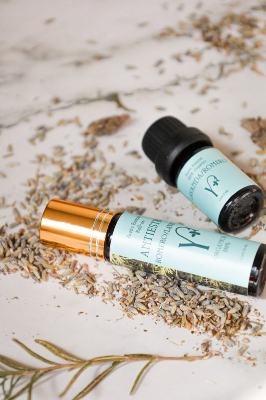 Aceite Esencial Lavanda-Romero Roll-On Orgánico 10ml - Equilibrio Portátil